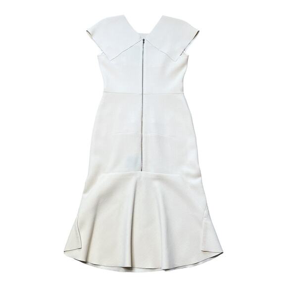 Roland Mouret Cream Bodycon Midi Dress 40 EU 6-8 US - Picture 2 of 4